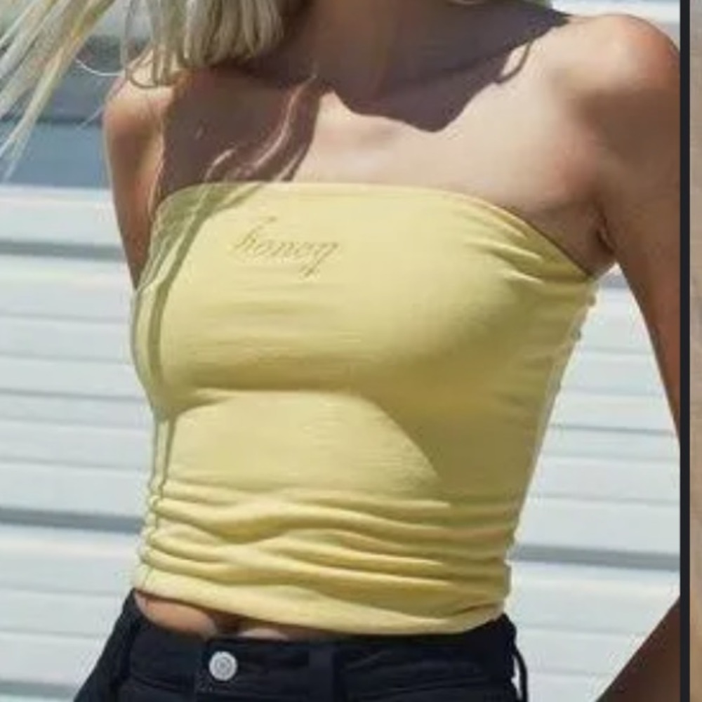 Brandy Melville Yellow Tube Top